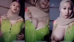 Daster Hijau Seksi Bikin Horny Tanpa Hijab