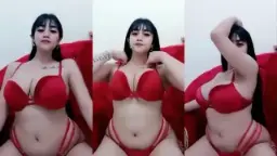 Tante Montok Goyang-goyang Pakai Bh Merah, Live Bikin Ngaceng