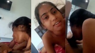 Cewek Odia Imut Ngewein Pacarnya Pake Mulut, Gaya Desi Bikin Makin Panas